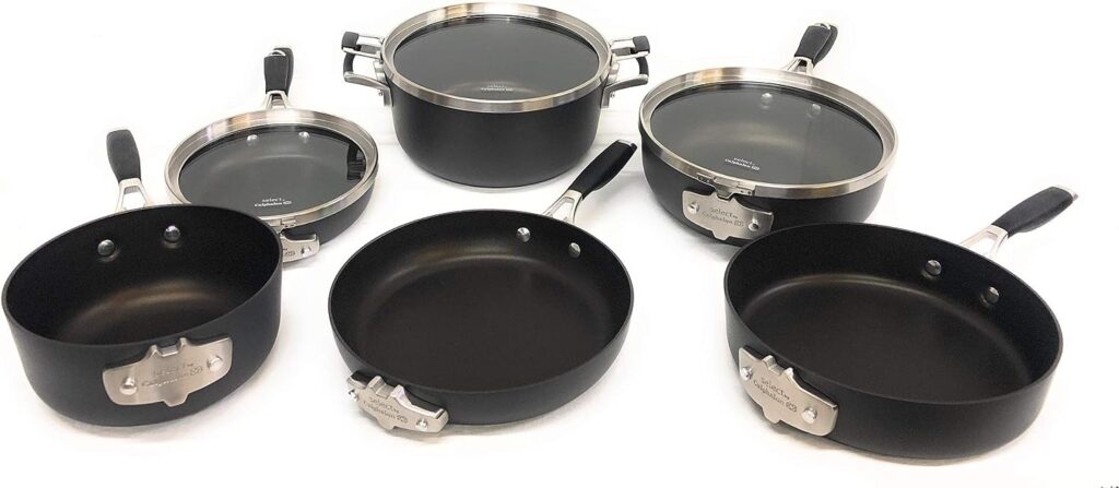 Select by Calphalon Space Saving Hard Anodized Nonstick Cookware Set, 9 Piece
