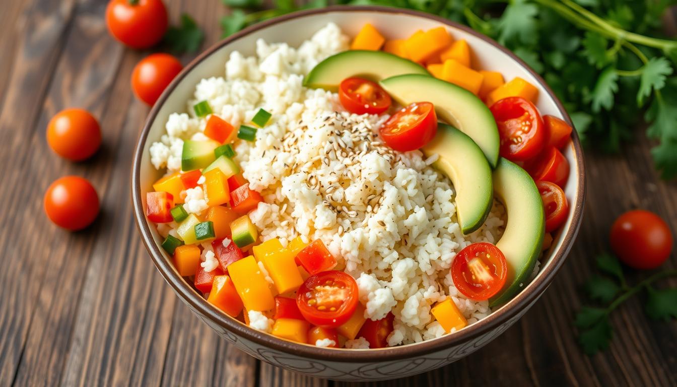 healthy low carb rice bowl