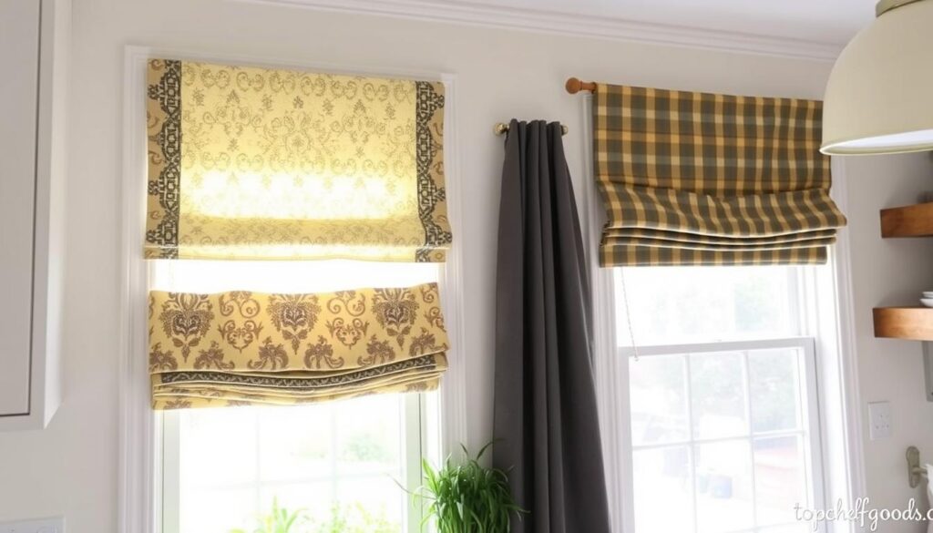 no-sew Roman shades