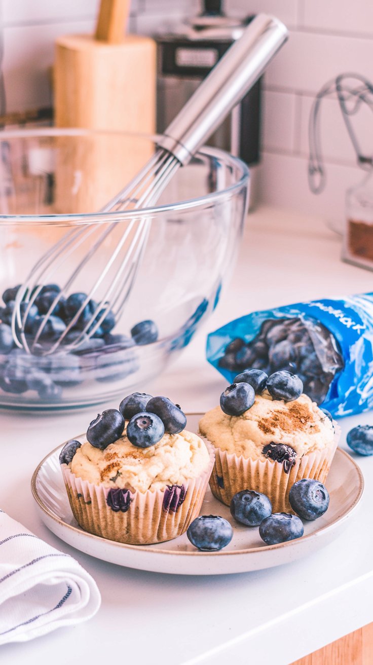 Blueberry Cottage Cheese Muffins