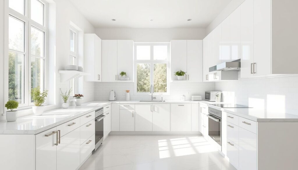 all-white kitchen design